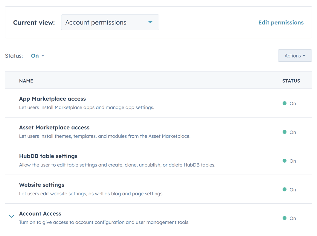 HubSpot Permissions 🚀 Sprocket Rocket Documentation